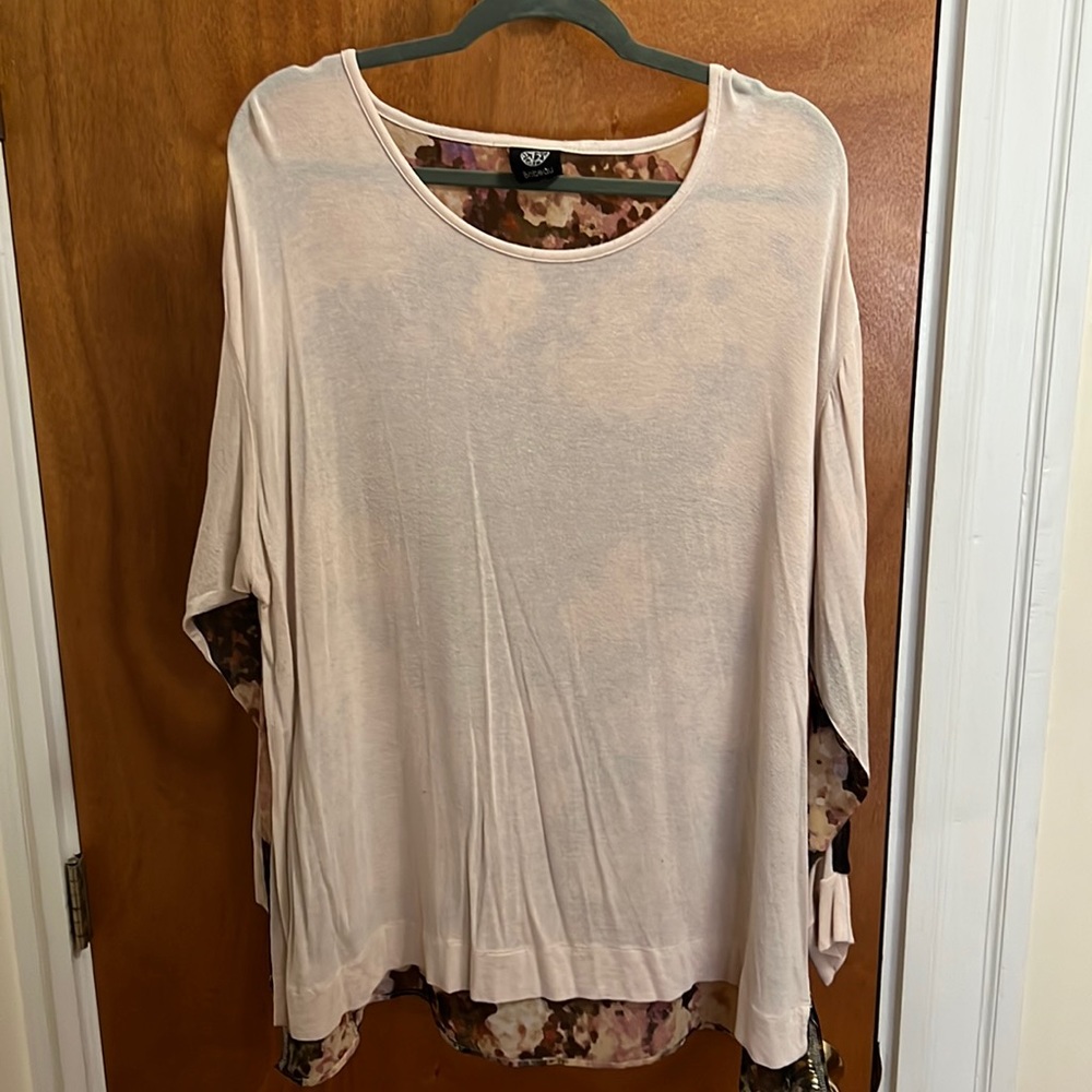 Tan & Floral Top